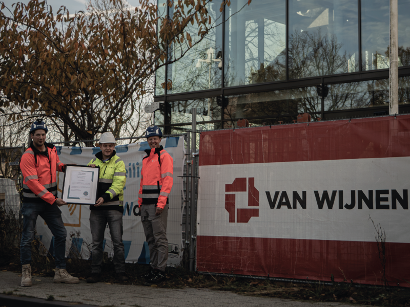 Uitreiking circulair certificaat Van Wijnen