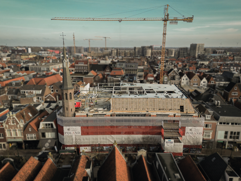 Luchtfoto voorzijde The Dome Alkmaar